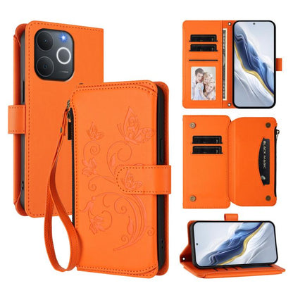 Butterfly Love Flower Multi-card Zipper Wallet Leather Phone Case, For Realme P4 5G, For Realme 15T 5G Global, For Realme C71 4G India, For Realme 15 5G / 15 Pro 5G, For Realme C71 4G Global, For Realme Neo7 Turbo, For Realme GT 7 5G India             ...
