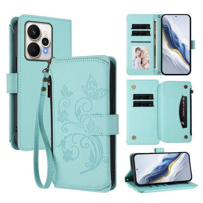 Butterfly Love Flower Multi-card Zipper Wallet Leather Phone Case, For Realme P4 5G, For Realme 15T 5G Global, For Realme C71 4G India, For Realme 15 5G / 15 Pro 5G, For Realme C71 4G Global, For Realme Neo7 Turbo, For Realme GT 7 5G India             ...