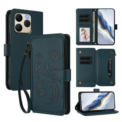 Butterfly Love Flower Multi-card Zipper Wallet Leather Phone Case, For Realme P4 5G, For Realme 15T 5G Global, For Realme C71 4G India, For Realme 15 5G / 15 Pro 5G, For Realme C71 4G Global, For Realme Neo7 Turbo, For Realme GT 7 5G India             ...