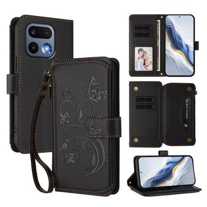 Butterfly Love Flower Multi-card Zipper Wallet Leather Phone Case, For Realme P4x 5G / OnePlus Nord CE6 Lite, For Realme 16T 5G Global, For Realme C100 / C85 5G Global / 15X 5G, For Realme P4 Power 4G, For Realme Note 80 4G Global, For Realme 16 5G Glo...