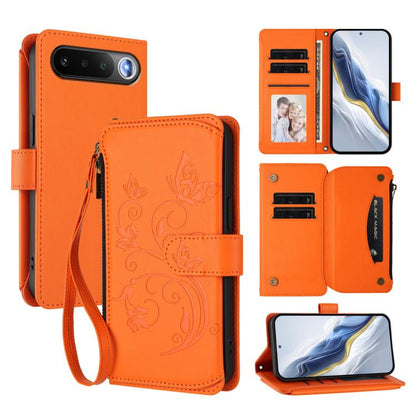 Butterfly Love Flower Multi-card Zipper Wallet Leather Phone Case, For Realme P4x 5G / OnePlus Nord CE6 Lite, For Realme 16T 5G Global, For Realme C100 / C85 5G Global / 15X 5G, For Realme P4 Power 4G, For Realme Note 80 4G Global, For Realme 16 5G Glo...