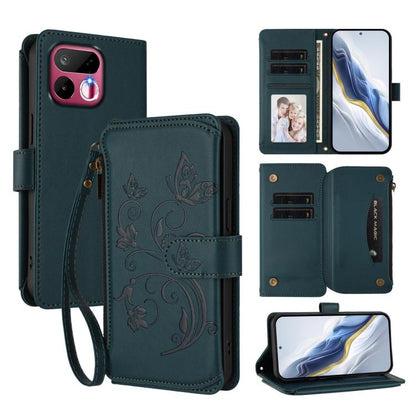 Butterfly Love Flower Multi-card Zipper Wallet Leather Phone Case, For Realme P4x 5G / OnePlus Nord CE6 Lite, For Realme 16T 5G Global, For Realme C100 / C85 5G Global / 15X 5G, For Realme P4 Power 4G, For Realme Note 80 4G Global, For Realme 16 5G Glo...