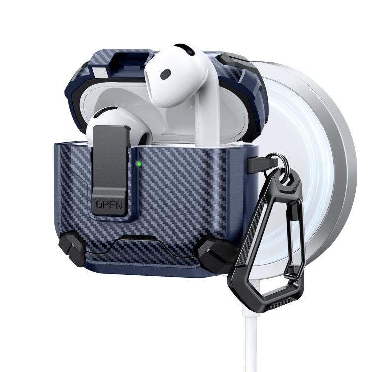 Two Color MagSafe Magnetic Holder Carbon Fiber Pattern Earphone Case, For AirPods 5 / AirPods 4, For AirPods Pro 3, For AirPods Pro 2, For AirPods Pro