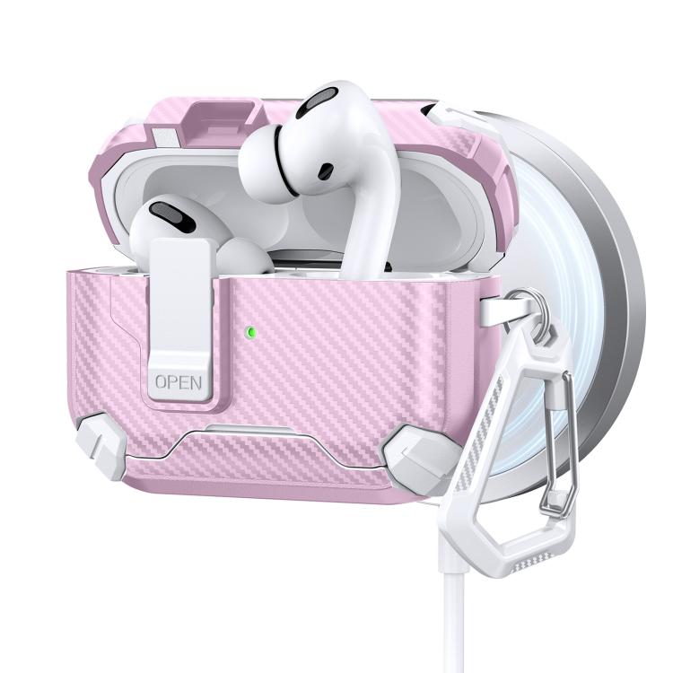 Two Color MagSafe Magnetic Holder Carbon Fiber Pattern Earphone Case, For AirPods 5 / AirPods 4, For AirPods Pro 3, For AirPods Pro 2, For AirPods Pro