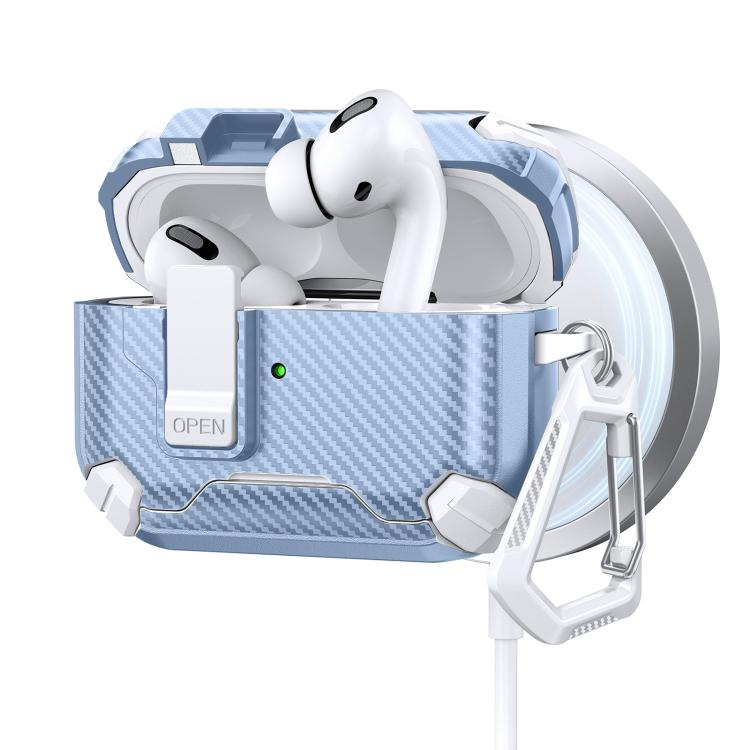 Two Color MagSafe Magnetic Holder Carbon Fiber Pattern Earphone Case, For AirPods 5 / AirPods 4, For AirPods Pro 3, For AirPods Pro 2, For AirPods Pro