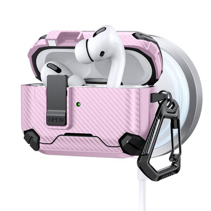 Two Color MagSafe Magnetic Holder Carbon Fiber Pattern Earphone Case, For AirPods 5 / AirPods 4, For AirPods Pro 3, For AirPods Pro 2, For AirPods Pro