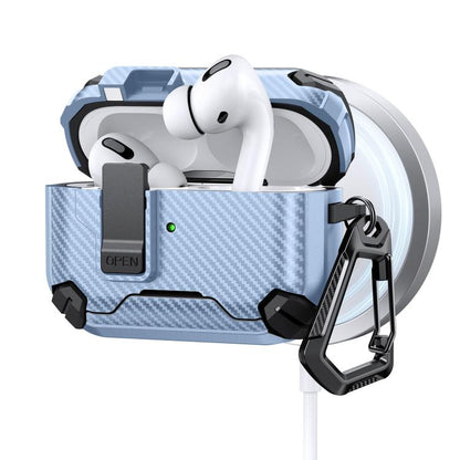 Two Color MagSafe Magnetic Holder Carbon Fiber Pattern Earphone Case, For AirPods 5 / AirPods 4, For AirPods Pro 3, For AirPods Pro 2, For AirPods Pro