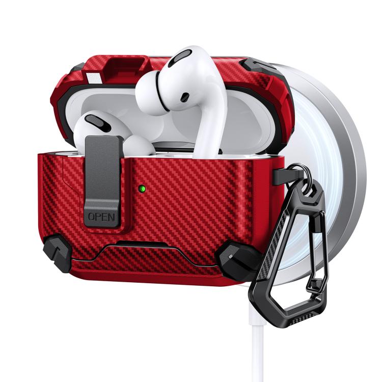 Two Color MagSafe Magnetic Holder Carbon Fiber Pattern Earphone Case, For AirPods 5 / AirPods 4, For AirPods Pro 3, For AirPods Pro 2, For AirPods Pro