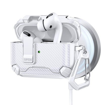 Two Color MagSafe Magnetic Holder Carbon Fiber Pattern Earphone Case