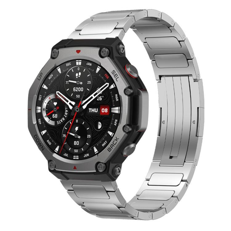 xDfind I-Shaped Buckle Stainless Steel Watch Band, For Amazfit T-Rex 3