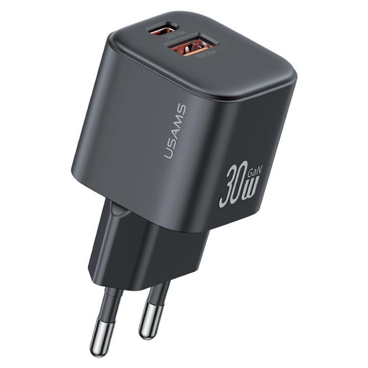 USAMS CC263 30W GaN USB-C / Type-C, USB Dual-port Mini Fast Charger, CC263