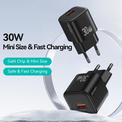 USAMS CC263 30W GaN USB-C / Type-C, USB Dual-port Mini Fast Charger, CC263