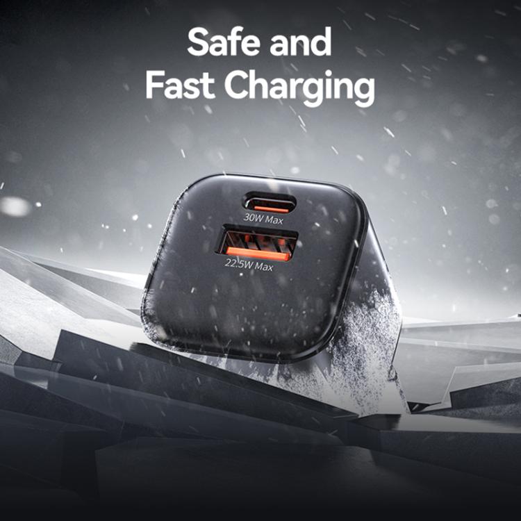 USAMS CC263 30W GaN USB-C / Type-C, USB Dual-port Mini Fast Charger, CC263