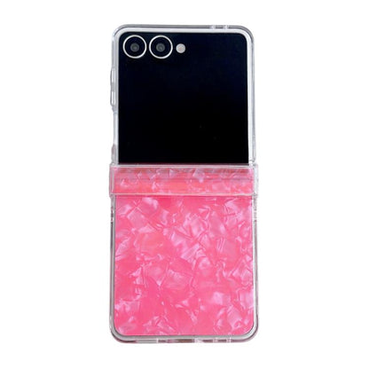Three-piece Set Pearlescent Shell Texture Phone Case, For Galaxy Z Flip8 5G, For Samsung Galaxy Z Flip7 5G