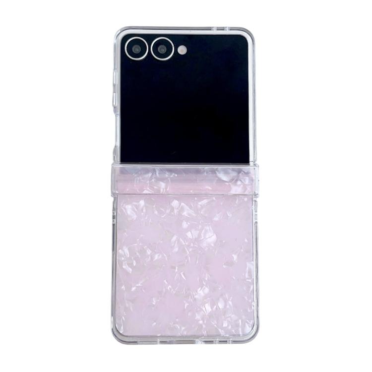 Three-piece Set Pearlescent Shell Texture Phone Case, For Galaxy Z Flip8 5G, For Samsung Galaxy Z Flip7 5G