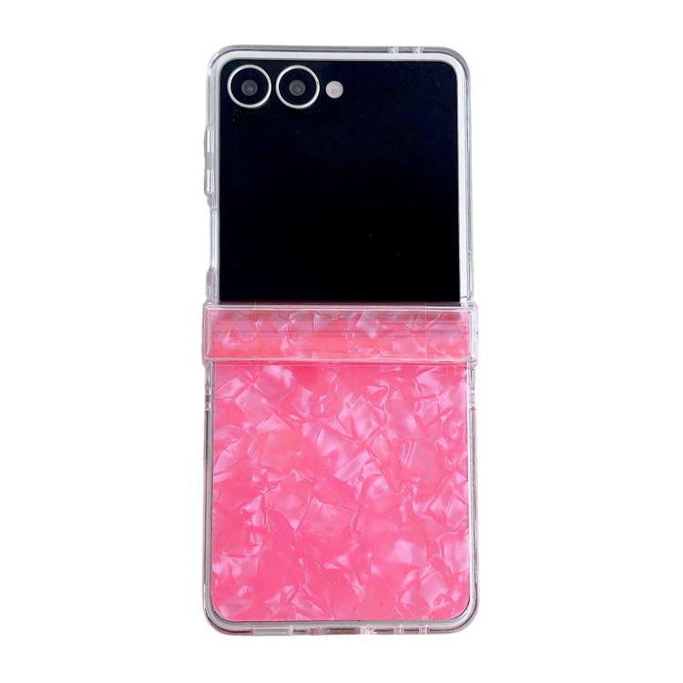 Three-piece Set Pearlescent Shell Texture Phone Case, For Galaxy Z Flip8 5G, For Samsung Galaxy Z Flip7 5G