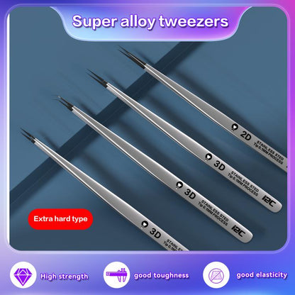 i2C NS Series Super Alloy High Precision Stainless Steel Super Hard Extra Tip Flying Wire Tweezers, NS-04 Bend Tip, NS-01 2.5 Standard, NS-03 Extra Hard Tip, NS-02 Extra Hard Type, NS-04/02/03 Set