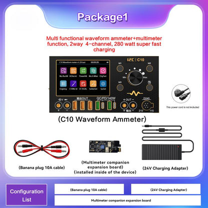 i2C C10 Ultra-high Precision Digital Waveform Ammeter with Charge Detection / Voltage Measurement, Set 1, Set 2