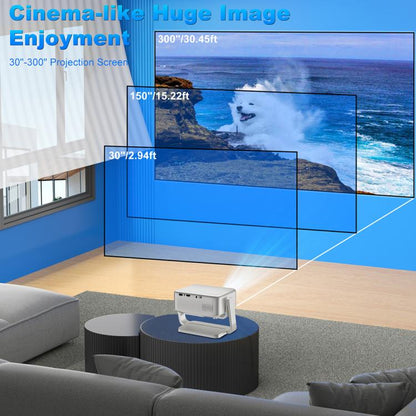 Cheerlux C6C Same Screen Version 1280x720P 180ANSI Bluetooth 5.1 Smart Projector, with Gimbal