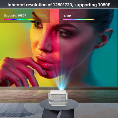 Cheerlux C6C Same Screen Version 1280x720P 180ANSI Bluetooth 5.1 Smart Projector, with Gimbal