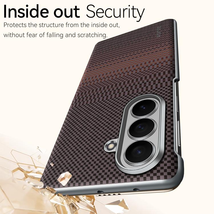 SULADA Kevlar Woven Texture Magnetic Leather Phone Case, For Galaxy Z Fold8 Ultra 5G, For Galaxy Z Fold7 5G