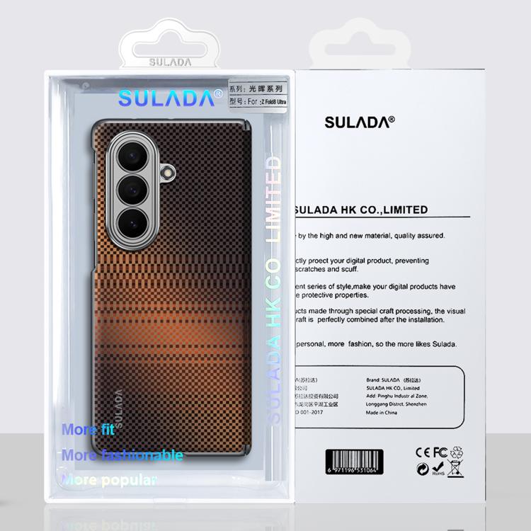 SULADA Kevlar Woven Texture Magnetic Leather Phone Case, For Galaxy Z Fold8 Ultra 5G, For Galaxy Z Fold7 5G