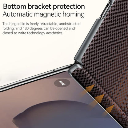 SULADA Kevlar Woven Texture Magnetic Leather Phone Case, For Galaxy Z Fold8 Ultra 5G, For Galaxy Z Fold7 5G