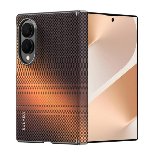 SULADA Kevlar Woven Texture Magnetic Leather Phone Case, For Galaxy Z Fold8 5G, For Galaxy Z Fold8 Ultra 5G, For Galaxy Z Fold7 5G