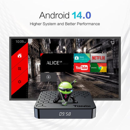 Tanix TX7 8K UHD Android 14 Smart TV Box with Remote Control, Allwinner H728 Octa-Core, 2GB+16GB, 4GB+32GB, 4GB+64GB