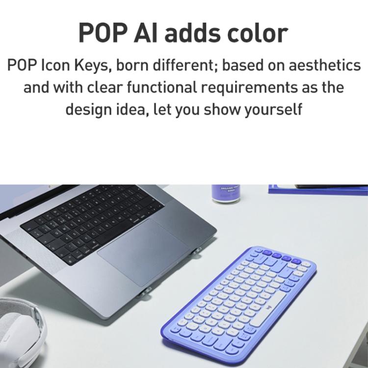 Logitech POP ICON COMBO Wireless Bluetooth Keyboard and Mouse Set