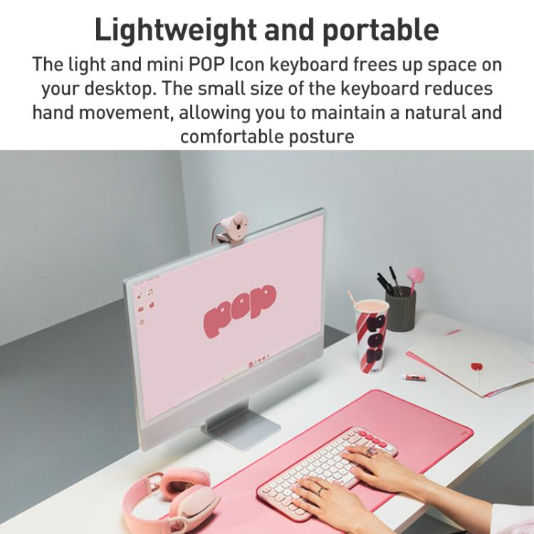 Logitech POP ICON COMBO Wireless Bluetooth Keyboard and Mouse Set