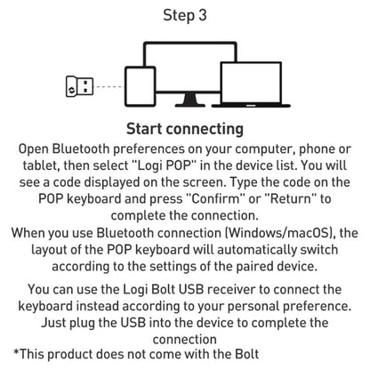 Logitech POP ICON COMBO Wireless Bluetooth Keyboard and Mouse Set