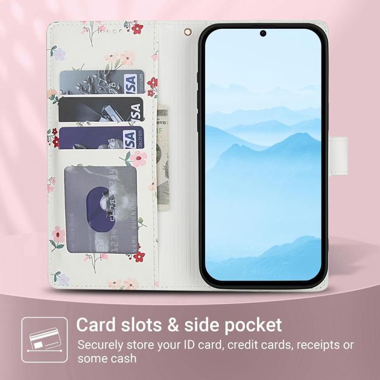 Flower Pattern Buckle Leather Phone Case with Lanyard, For Honor X6c 4G / X5b / X5b Plus, For Honor 400 Pro Global 160.8mm, For Honor 400 Lite Global, For Honor 400 Global 156.5mm, For Honor X9c / Magic7 Lite