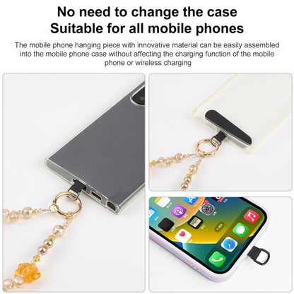 Flower Ice Bead Chain Phone Anti-lost Short Lanyard