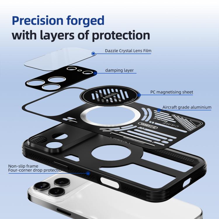 ABEEL Ice Fox Series Magsafe Heat Sink Cooling Phone Case, For iPhone 17 Pro Max, For iPhone 17 Pro, For iPhone 17, For iPhone 17 Air, For iPhone 16e, For iPhone 16 Pro Max, For iPhone 16 Pro, For iPhone 16, For iPhone 15 Pro Max, For iPhone 15 Pro����...