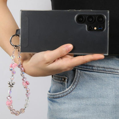 Rose Bead Chain Phone Anti-lost Short Lanyard