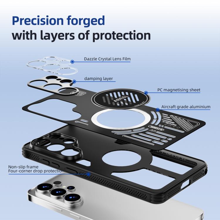 ABEEL Ice Fox Series Magsafe Heat Sink Cooling Phone Case, For Samsung Galaxy S26+ 5G, For Samsung Galaxy S26 Ultra 5G, For Samsung Galaxy S26 5G, For Samsung Galaxy S25 Edge 5G, For Samsung Galaxy S25 5G, For Samsung Galaxy S25+ 5G                    ...