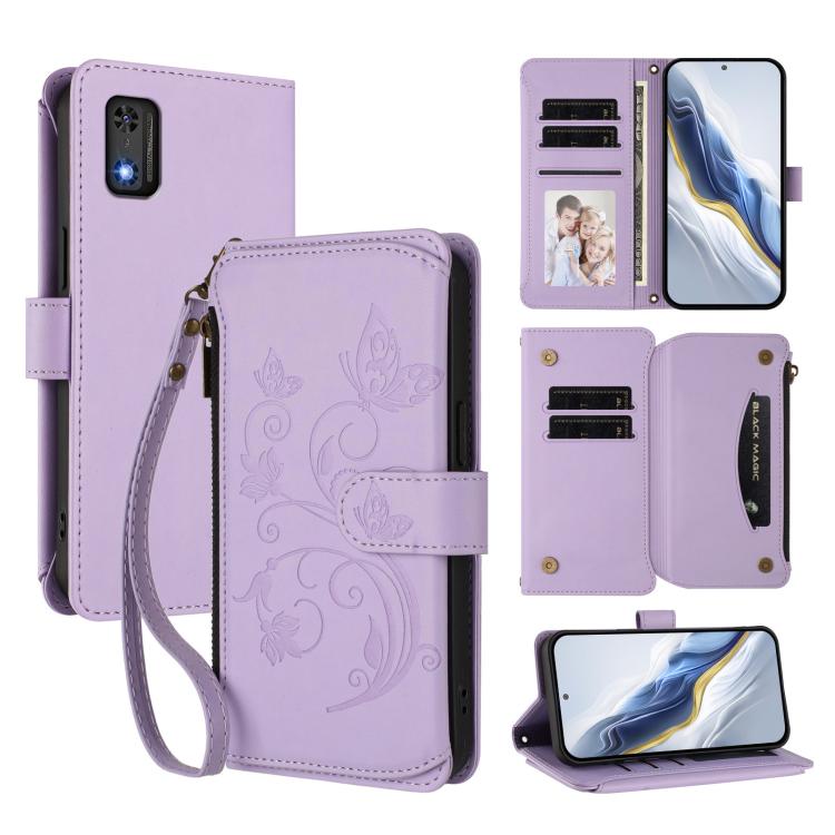 Butterfly Love Flower Multi-card Zipper Wallet Leather Phone Case, For Tecno Spark 30 Pro 4G, For Tecno Spark 30 5G / Pova 6 Neo 5G, For Tecno Spark 30 4G, For Tecno Spark GO 5G 2025 / Hot 60i 4G, For Tecno Spark 30C 4G, For Tecno Spark 20 Pro 5G      ...