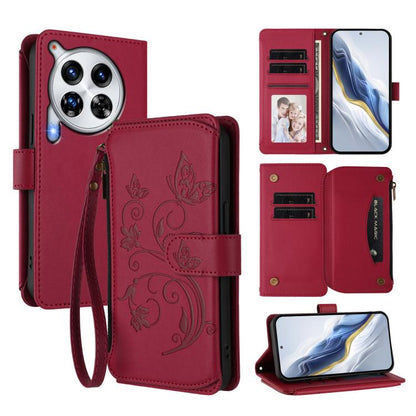 Butterfly Love Flower Multi-card Zipper Wallet Leather Phone Case, For Tecno Spark 30 Pro 4G, For Tecno Spark 30 5G / Pova 6 Neo 5G, For Tecno Spark 30 4G, For Tecno Spark GO 5G 2025 / Hot 60i 4G, For Tecno Spark 30C 4G, For Tecno Spark 20 Pro 5G      ...