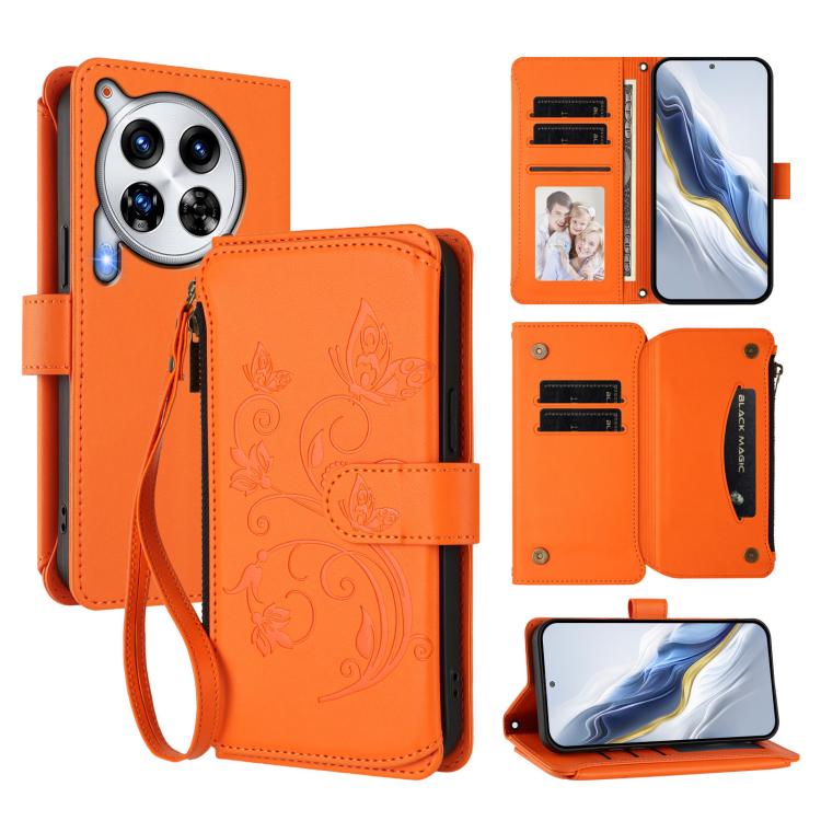 Butterfly Love Flower Multi-card Zipper Wallet Leather Phone Case, For Tecno Spark 30 Pro 4G, For Tecno Spark 30 5G / Pova 6 Neo 5G, For Tecno Spark 30 4G, For Tecno Spark GO 5G 2025 / Hot 60i 4G, For Tecno Spark 30C 4G, For Tecno Spark 20 Pro 5G      ...