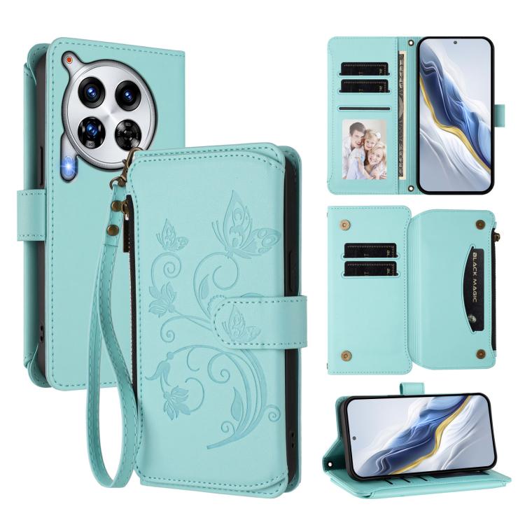 Butterfly Love Flower Multi-card Zipper Wallet Leather Phone Case, For Tecno Spark 30 Pro 4G, For Tecno Spark 30 5G / Pova 6 Neo 5G, For Tecno Spark 30 4G, For Tecno Spark GO 5G 2025 / Hot 60i 4G, For Tecno Spark 30C 4G, For Tecno Spark 20 Pro 5G      ...