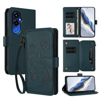 Butterfly Love Flower Multi-card Zipper Wallet Leather Phone Case, For Tecno Pova 4 Pro, For Tecno Pova 4, For Tecno Pova Neo 2, For Tecno Spark GO 2022 / 8C / 9, For Tecno Spark 9T / 9 Pro, For Tecno Camon 19 / 19 Pro 5G, For Tecno Pova 3