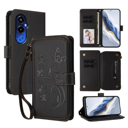 Butterfly Love Flower Multi-card Zipper Wallet Leather Phone Case, For Tecno Pova 4 Pro, For Tecno Pova 4, For Tecno Pova Neo 2, For Tecno Spark GO 2022 / 8C / 9, For Tecno Spark 9T / 9 Pro, For Tecno Camon 19 / 19 Pro 5G, For Tecno Pova 3