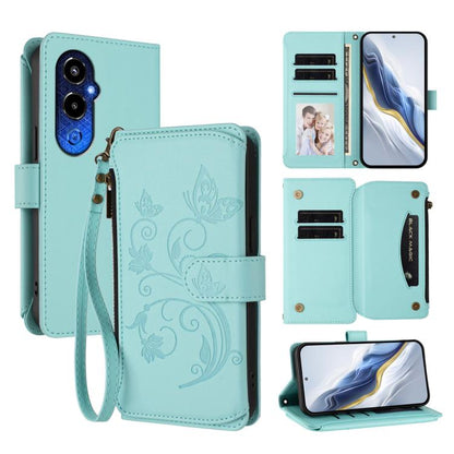Butterfly Love Flower Multi-card Zipper Wallet Leather Phone Case, For Tecno Pova 4 Pro, For Tecno Pova 4, For Tecno Pova Neo 2, For Tecno Spark GO 2022 / 8C / 9, For Tecno Spark 9T / 9 Pro, For Tecno Camon 19 / 19 Pro 5G, For Tecno Pova 3
