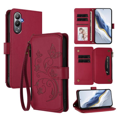 Butterfly Love Flower Multi-card Zipper Wallet Leather Phone Case, For Tecno Pova 4 Pro, For Tecno Pova 4, For Tecno Pova Neo 2, For Tecno Spark GO 2022 / 8C / 9, For Tecno Spark 9T / 9 Pro, For Tecno Camon 19 / 19 Pro 5G, For Tecno Pova 3