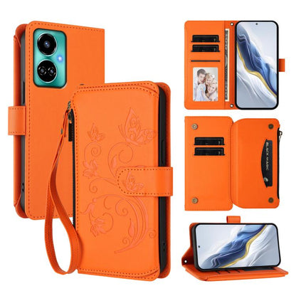 Butterfly Love Flower Multi-card Zipper Wallet Leather Phone Case, For Tecno Pova 4 Pro, For Tecno Pova 4, For Tecno Pova Neo 2, For Tecno Spark GO 2022 / 8C / 9, For Tecno Spark 9T / 9 Pro, For Tecno Camon 19 / 19 Pro 5G, For Tecno Pova 3