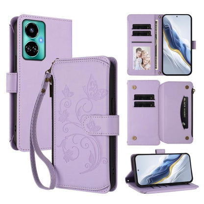 Butterfly Love Flower Multi-card Zipper Wallet Leather Phone Case, For Tecno Pova 4 Pro, For Tecno Pova 4, For Tecno Pova Neo 2, For Tecno Spark GO 2022 / 8C / 9, For Tecno Spark 9T / 9 Pro, For Tecno Camon 19 / 19 Pro 5G, For Tecno Pova 3