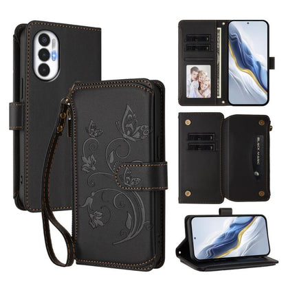 Butterfly Love Flower Multi-card Zipper Wallet Leather Phone Case, For Tecno Pova 4 Pro, For Tecno Pova 4, For Tecno Pova Neo 2, For Tecno Spark GO 2022 / 8C / 9, For Tecno Spark 9T / 9 Pro, For Tecno Camon 19 / 19 Pro 5G, For Tecno Pova 3