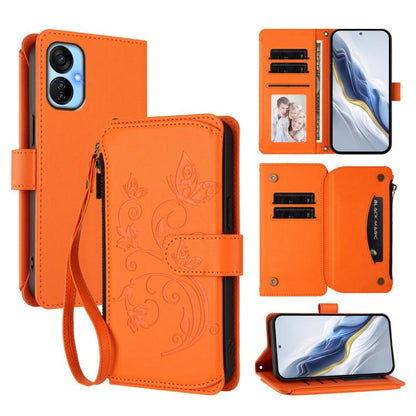 Butterfly Love Flower Multi-card Zipper Wallet Leather Phone Case, For Tecno Pova 4 Pro, For Tecno Pova 4, For Tecno Pova Neo 2, For Tecno Spark GO 2022 / 8C / 9, For Tecno Spark 9T / 9 Pro, For Tecno Camon 19 / 19 Pro 5G, For Tecno Pova 3