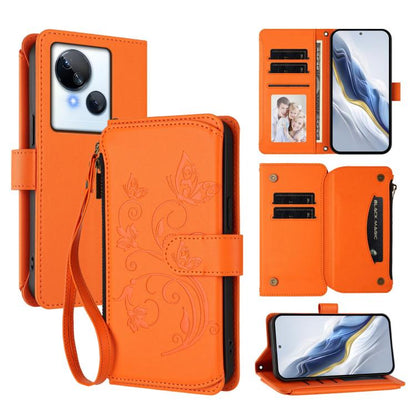 Butterfly Love Flower Multi-card Zipper Wallet Leather Phone Case, For Tecno Camon 30 4G / 5G, For Tecno Spark 20 Pro+ 4G, For Tecno Spark GO 2024 4G / 20 4G, For Tecno Pova 5 Pro 5G, For Tecno Pova Neo 3, For Tecno Pova 5, For Tecno Camon 20 Premier 5...